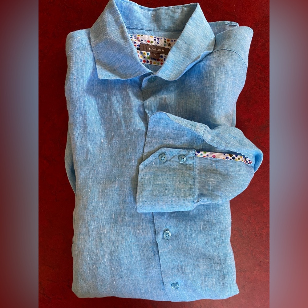 Nodus French Men’s Size Large Linen Shirt